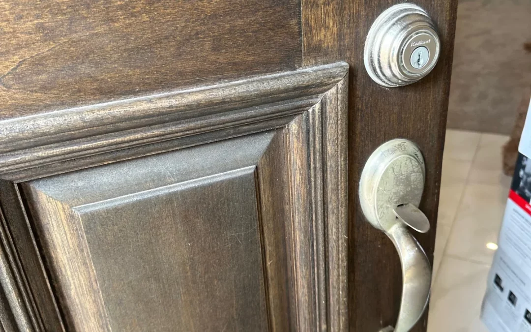 residential door locks prepared for rekeying after a move, real company service photo 1