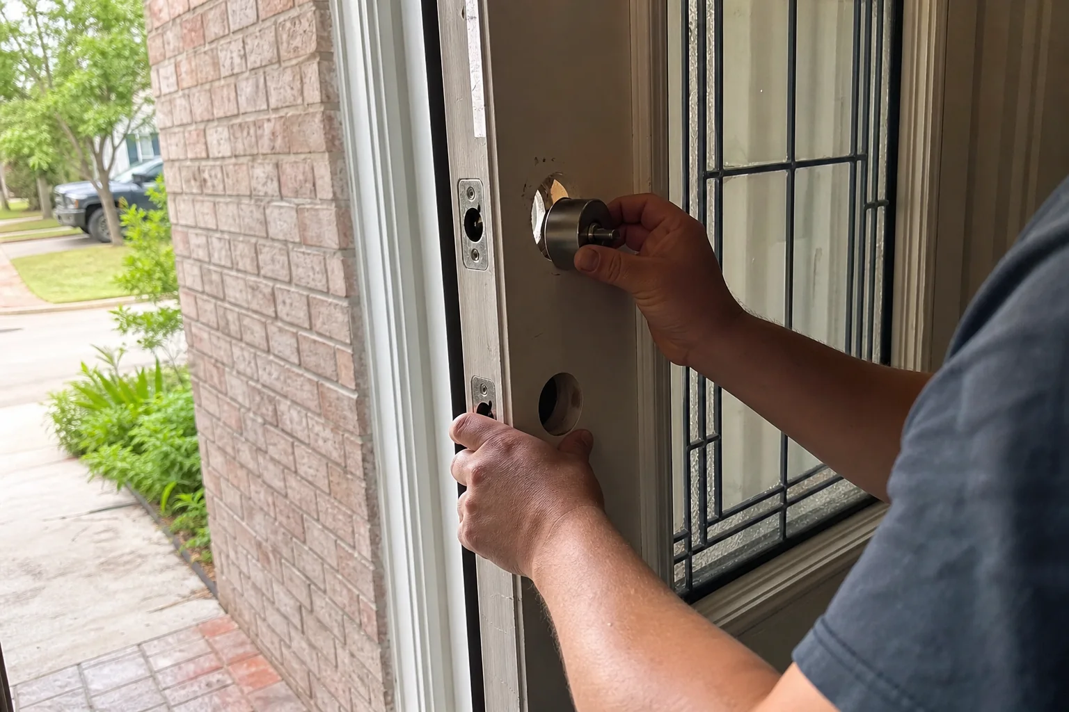 Service detail 1 related to Deadbolt Installation Planning for Front Doors, Back Doors, and Side Entries in Houston, TX